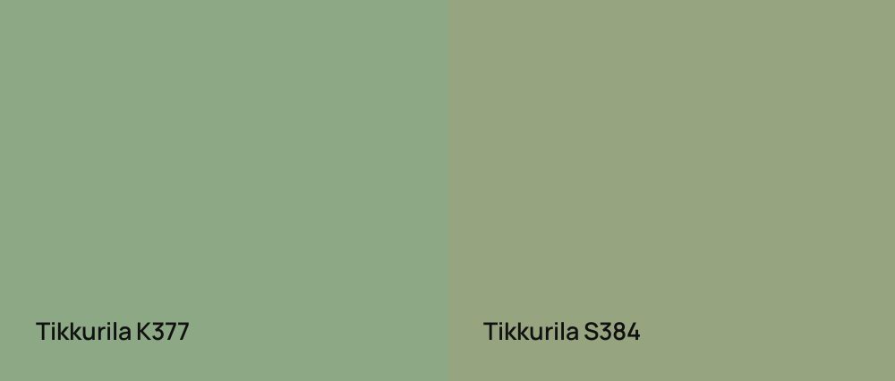 Tikkurila  K377 vs Tikkurila  S384