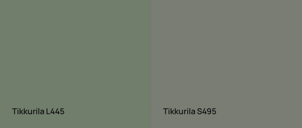 Tikkurila  L445 vs Tikkurila  S495