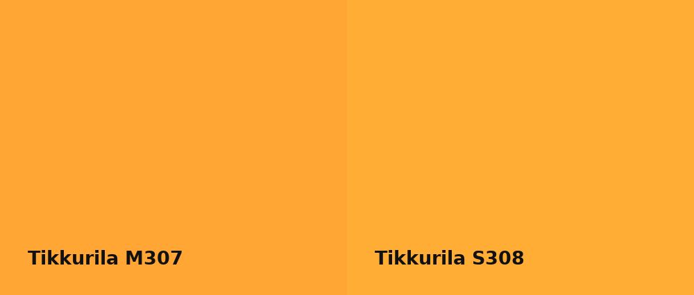 Tikkurila  M307 vs Tikkurila  S308