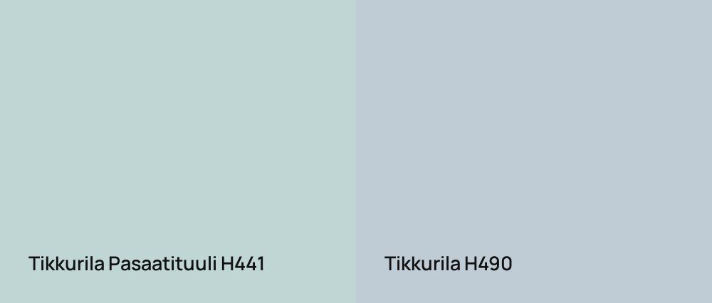 Tikkurila Pasaatituuli H441 vs Tikkurila  H490