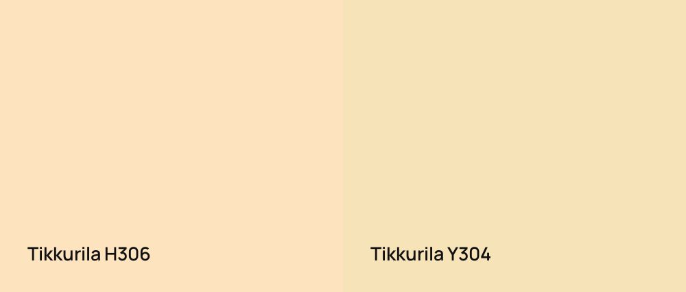 Tikkurila  H306 vs Tikkurila  Y304