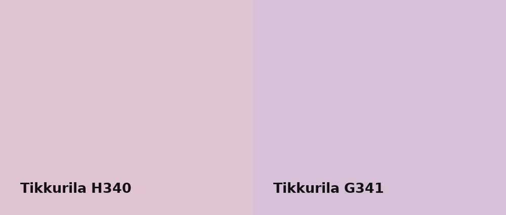 Tikkurila  H340 vs Tikkurila  G341