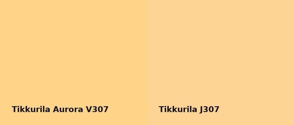 Tikkurila Aurora V307 vs Tikkurila  J307