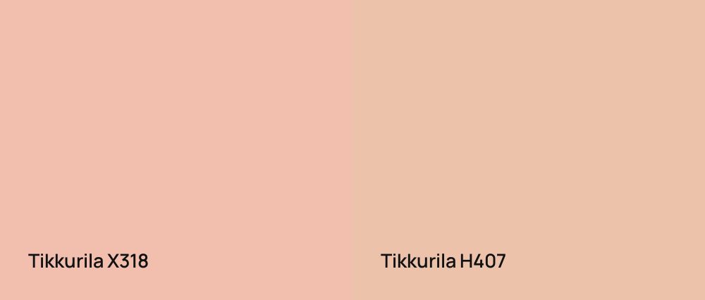 Tikkurila  X318 vs Tikkurila  H407