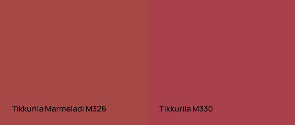 Tikkurila Marmeladi M326 vs Tikkurila  M330
