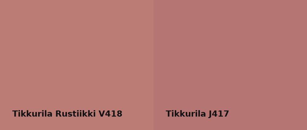Tikkurila Rustiikki V418 vs Tikkurila  J417