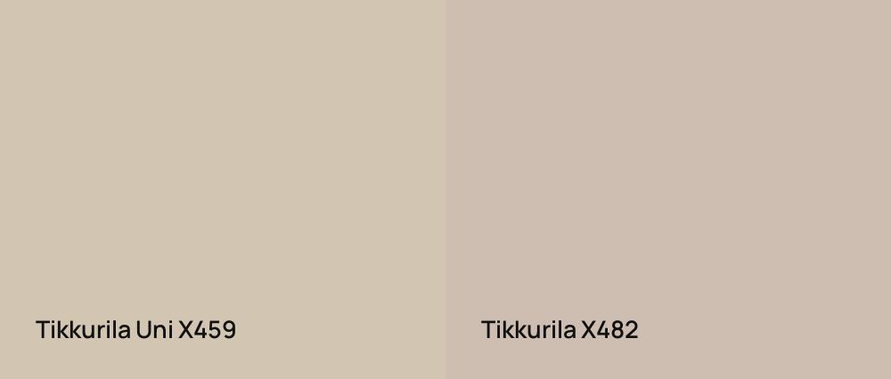 Tikkurila Uni X459 vs Tikkurila  X482