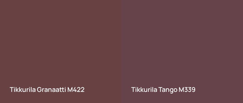 Tikkurila Granaatti M422 vs Tikkurila Tango M339