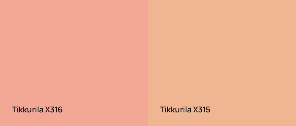 Tikkurila  X316 vs Tikkurila  X315