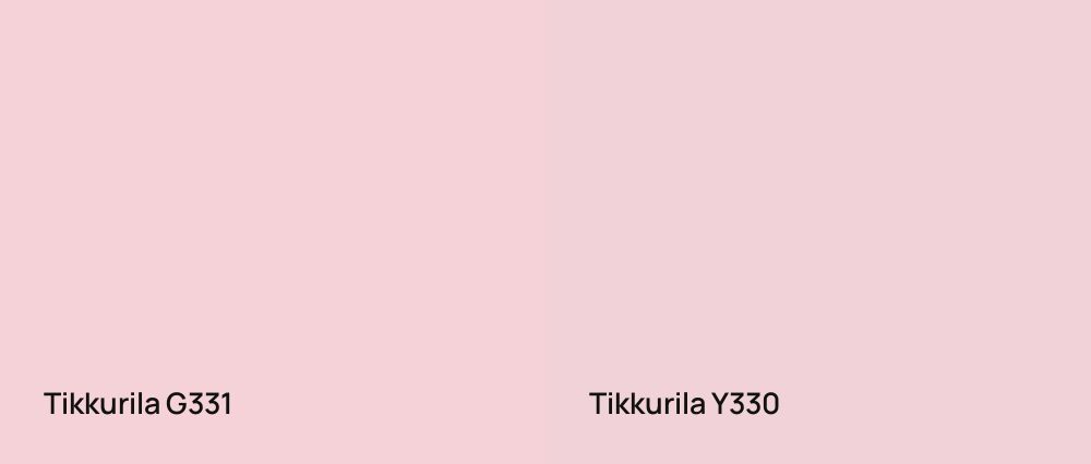 Tikkurila  G331 vs Tikkurila  Y330