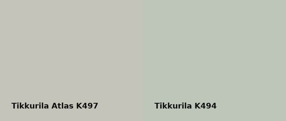 Tikkurila Atlas K497 vs Tikkurila  K494