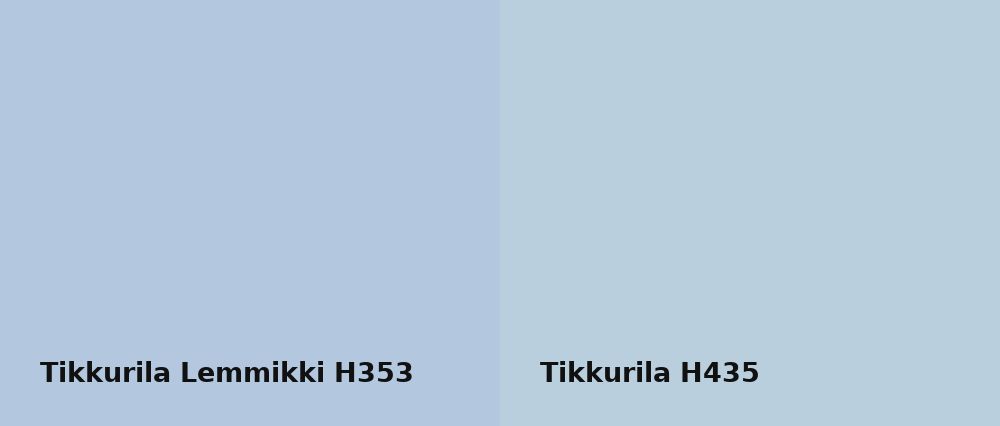 Tikkurila Lemmikki H353 vs Tikkurila  H435