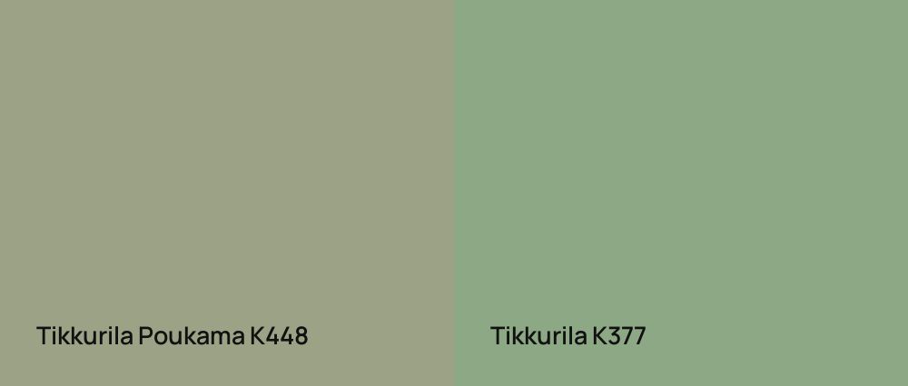 Tikkurila Poukama K448 vs Tikkurila  K377