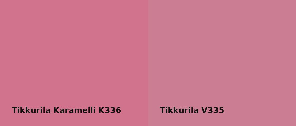 Tikkurila Karamelli K336 vs Tikkurila  V335