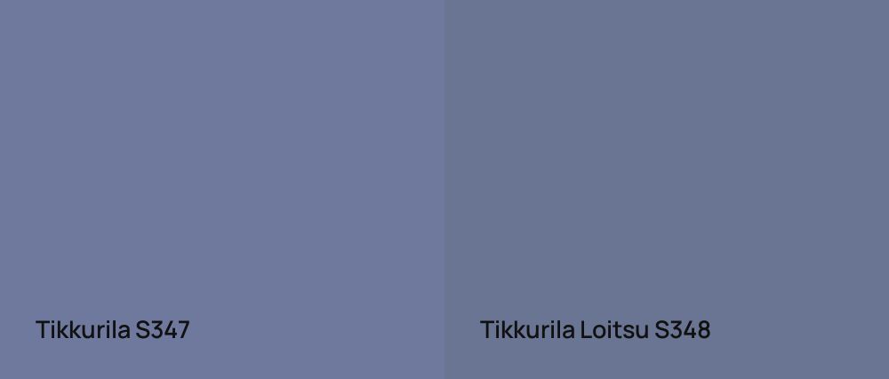 Tikkurila  S347 vs Tikkurila Loitsu S348
