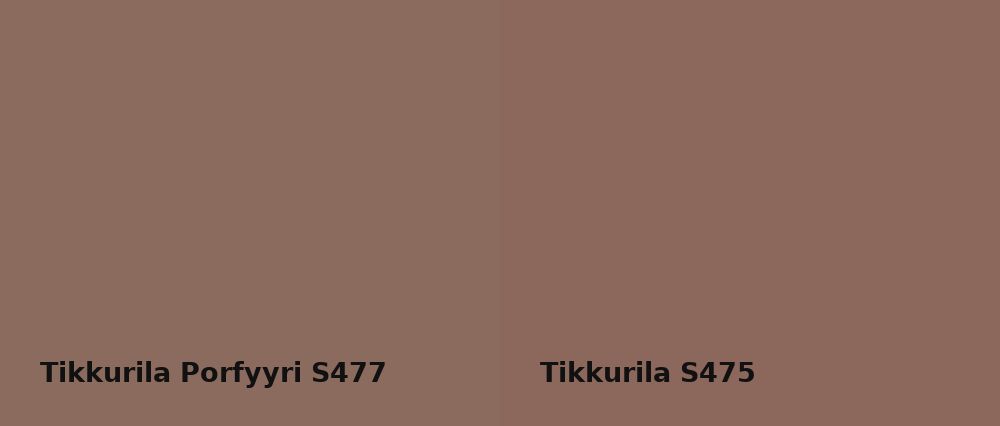 Tikkurila Porfyyri S477 vs Tikkurila  S475