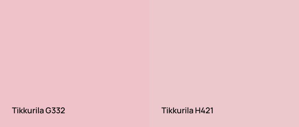 Tikkurila  G332 vs Tikkurila  H421