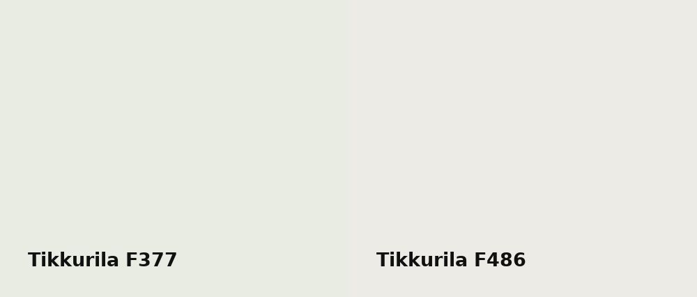Tikkurila  F377 vs Tikkurila  F486
