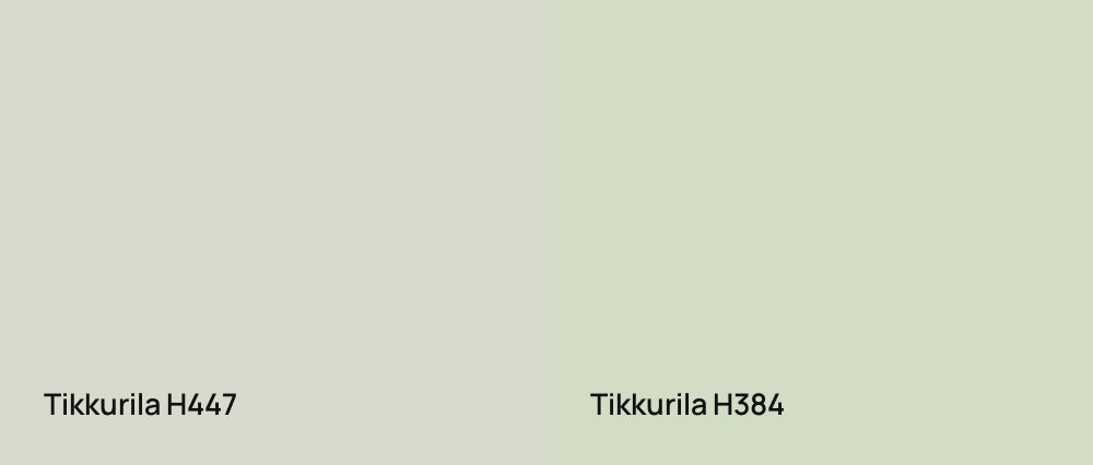 Tikkurila  H447 vs Tikkurila  H384