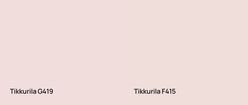 Tikkurila  G419 vs Tikkurila  F415