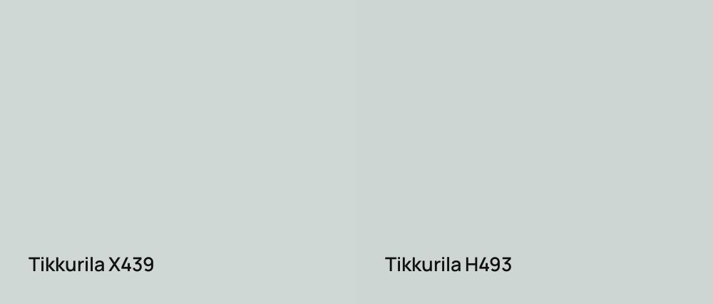 Tikkurila  X439 vs Tikkurila  H493