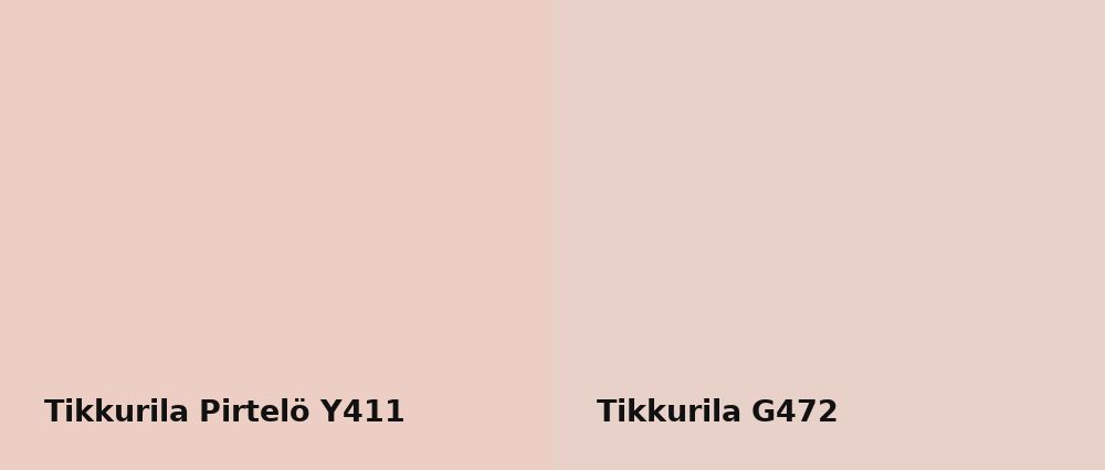 Tikkurila Pirtelö Y411 vs Tikkurila  G472