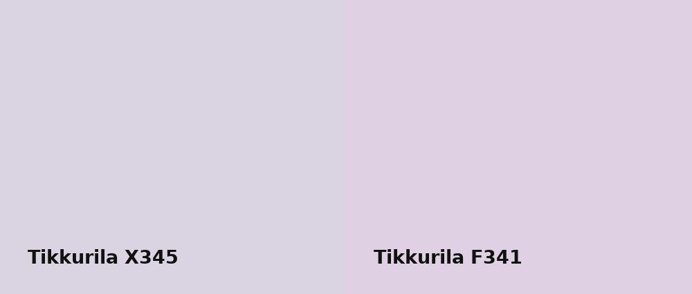 Tikkurila  X345 vs Tikkurila  F341