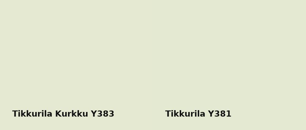 Tikkurila Kurkku Y383 vs Tikkurila  Y381