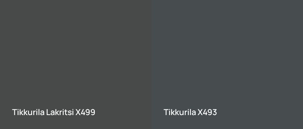 Tikkurila Lakritsi X499 vs Tikkurila  X493