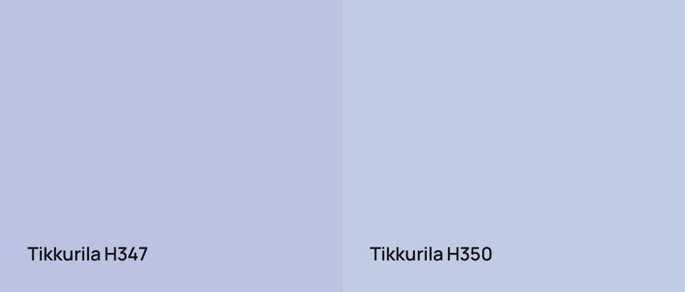 Tikkurila  H347 vs Tikkurila  H350