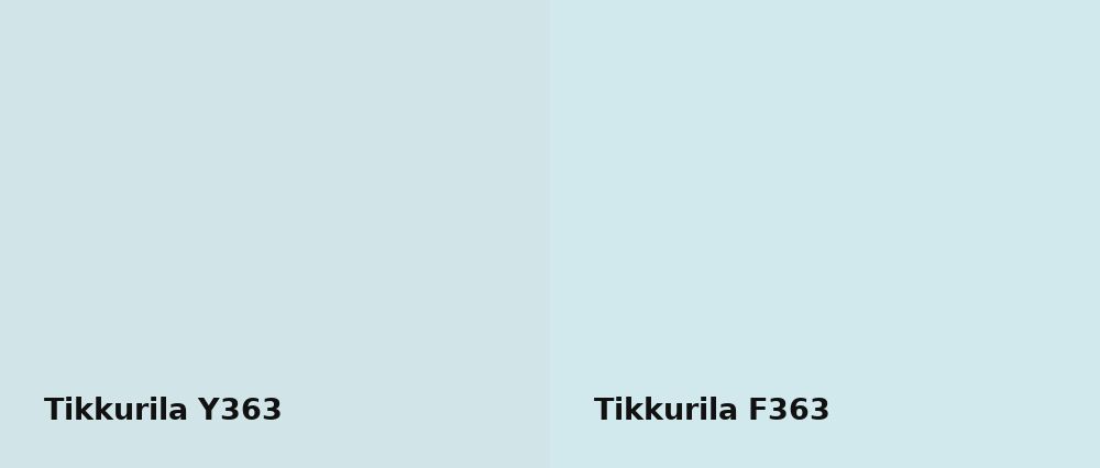 Tikkurila  Y363 vs Tikkurila  F363