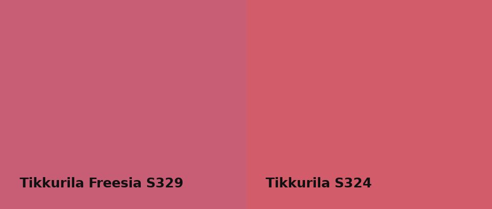 Tikkurila Freesia S329 vs Tikkurila  S324
