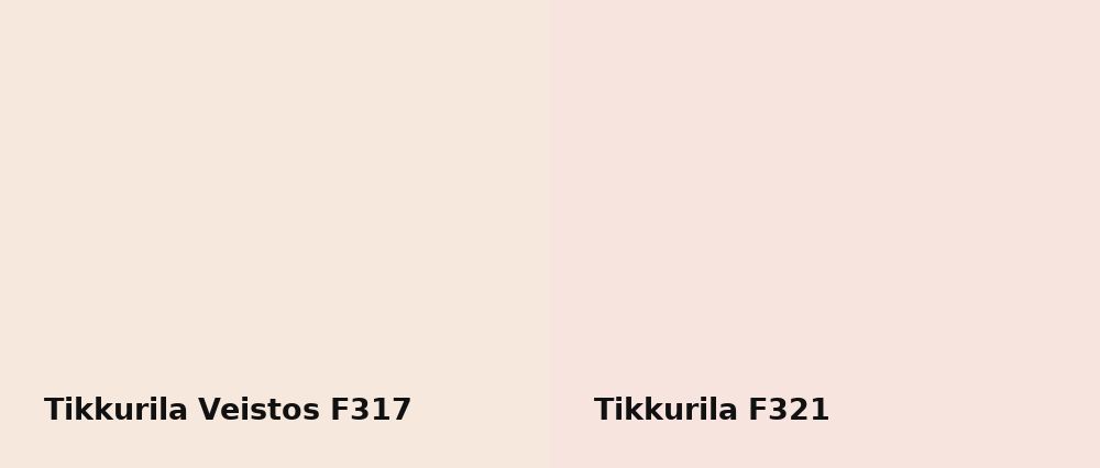 Tikkurila Veistos F317 vs Tikkurila  F321