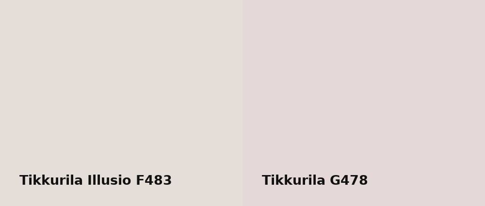 Tikkurila Illusio F483 vs Tikkurila  G478
