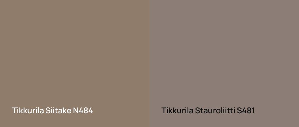 Tikkurila Siitake N484 vs Tikkurila Stauroliitti S481