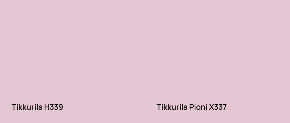 Tikkurila  H339 vs Tikkurila Pioni X337