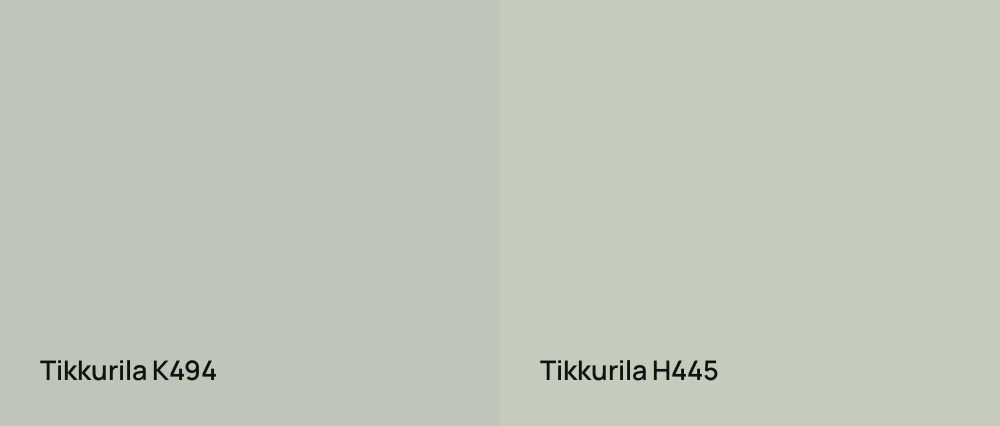 Tikkurila  K494 vs Tikkurila  H445