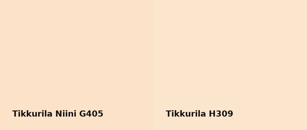 Tikkurila Niini G405 vs Tikkurila  H309