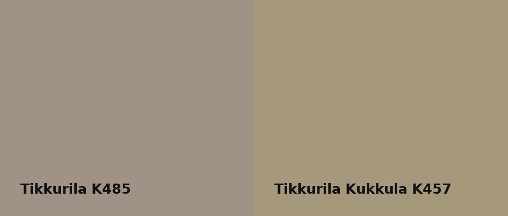 Tikkurila  K485 vs Tikkurila Kukkula K457