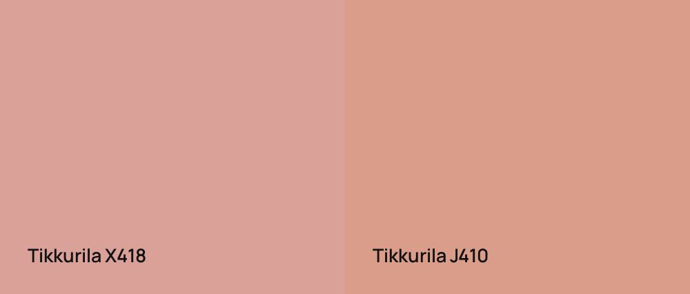 Tikkurila  X418 vs Tikkurila  J410