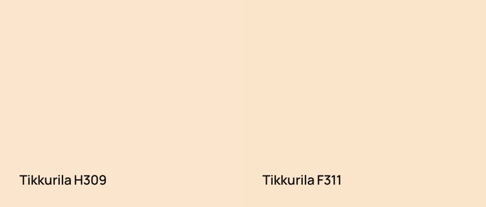 Tikkurila  H309 vs Tikkurila  F311