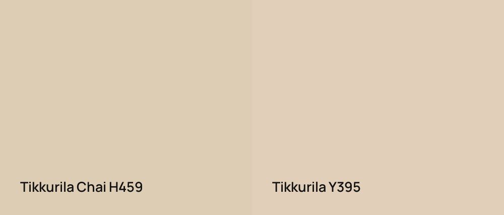 Tikkurila Chai H459 vs Tikkurila  Y395