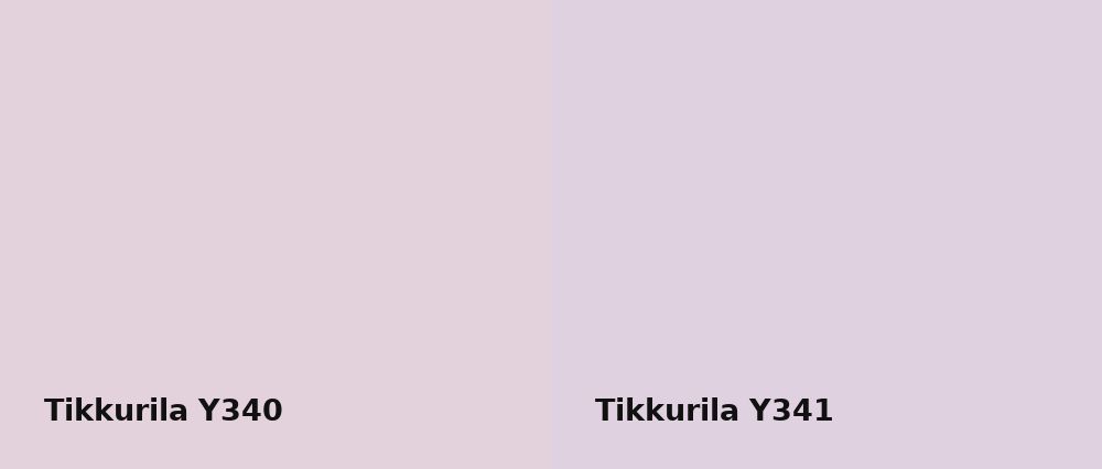 Tikkurila  Y340 vs Tikkurila  Y341