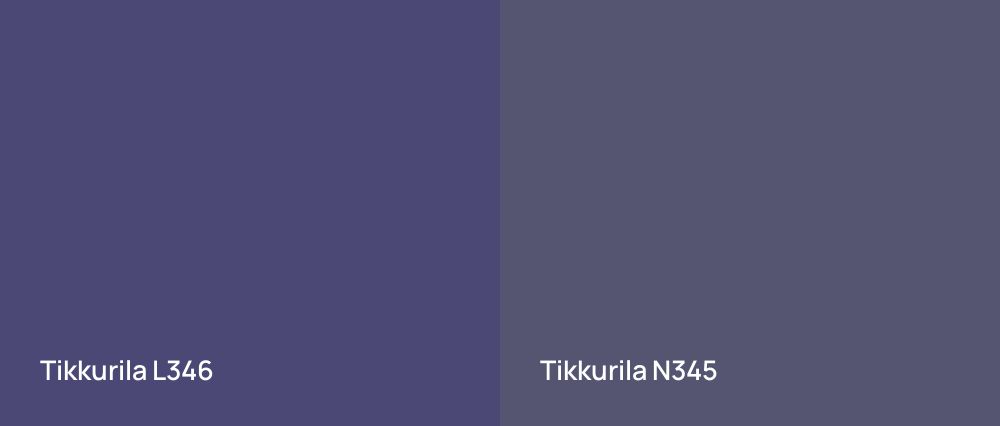 Tikkurila  L346 vs Tikkurila  N345