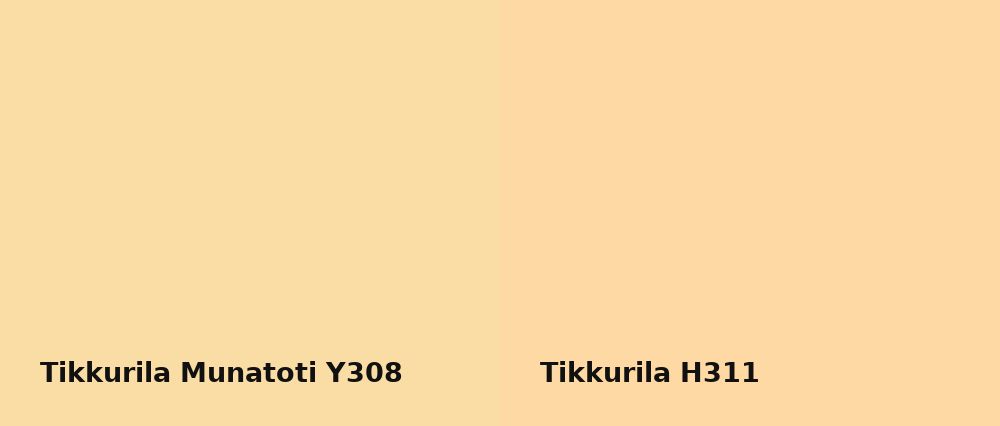 Tikkurila Munatoti Y308 vs Tikkurila  H311