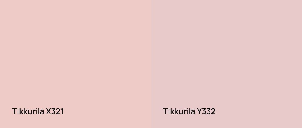 Tikkurila  X321 vs Tikkurila  Y332
