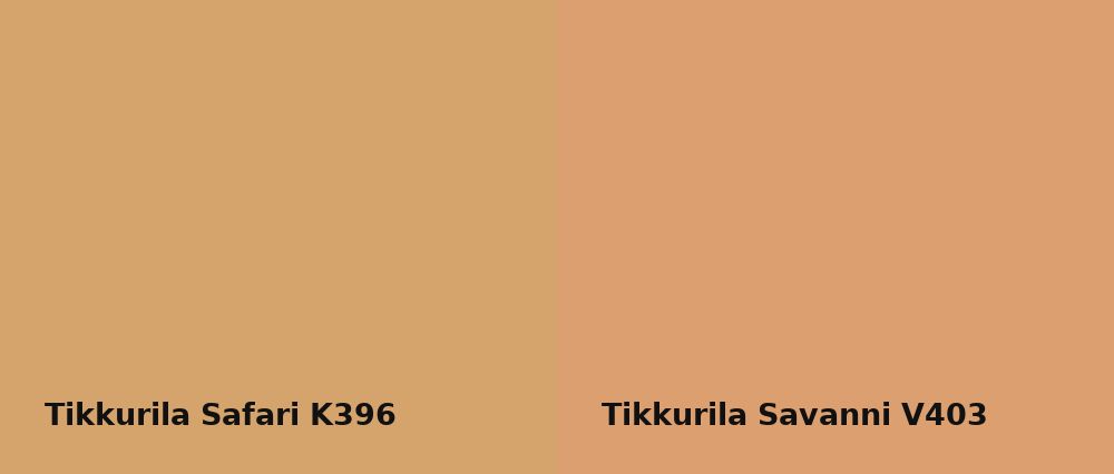 Tikkurila Safari K396 vs Tikkurila Savanni V403