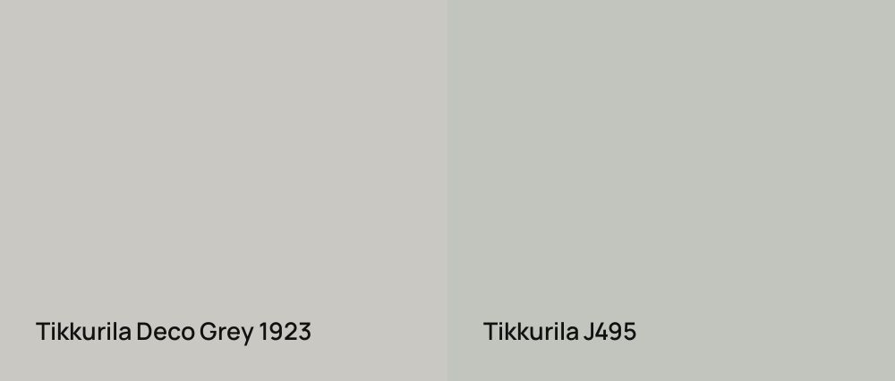 Tikkurila  Deco Grey 1923 vs Tikkurila  J495