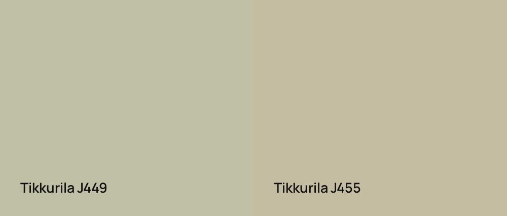 Tikkurila  J449 vs Tikkurila  J455