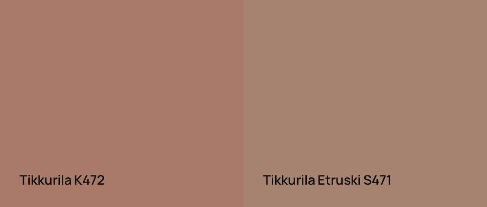 Tikkurila  K472 vs Tikkurila Etruski S471